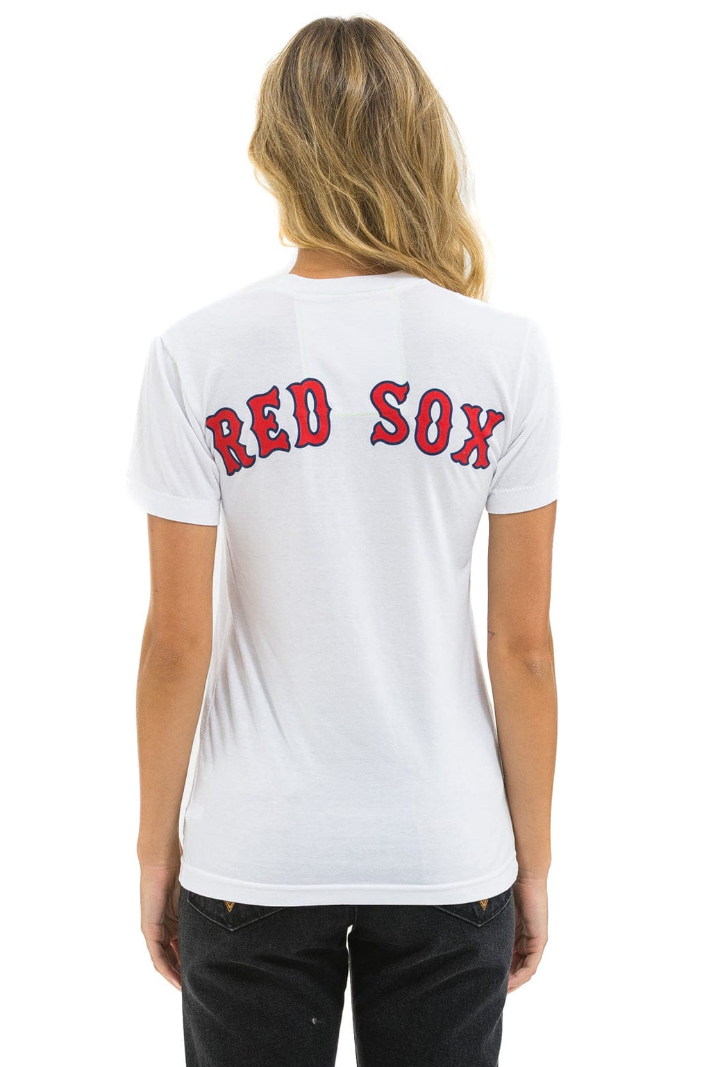Classic RED SOX BOLT UNISEX CREW TEE - WHITE