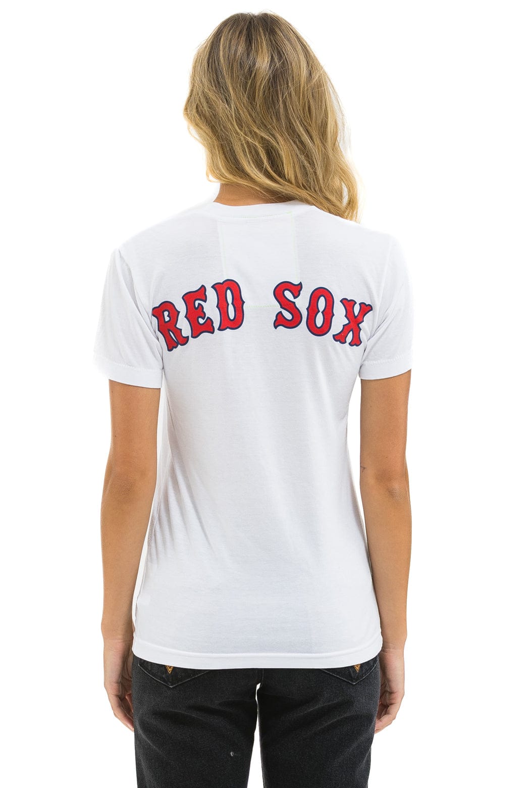 Classic RED SOX BOLT UNISEX CREW TEE - WHITE