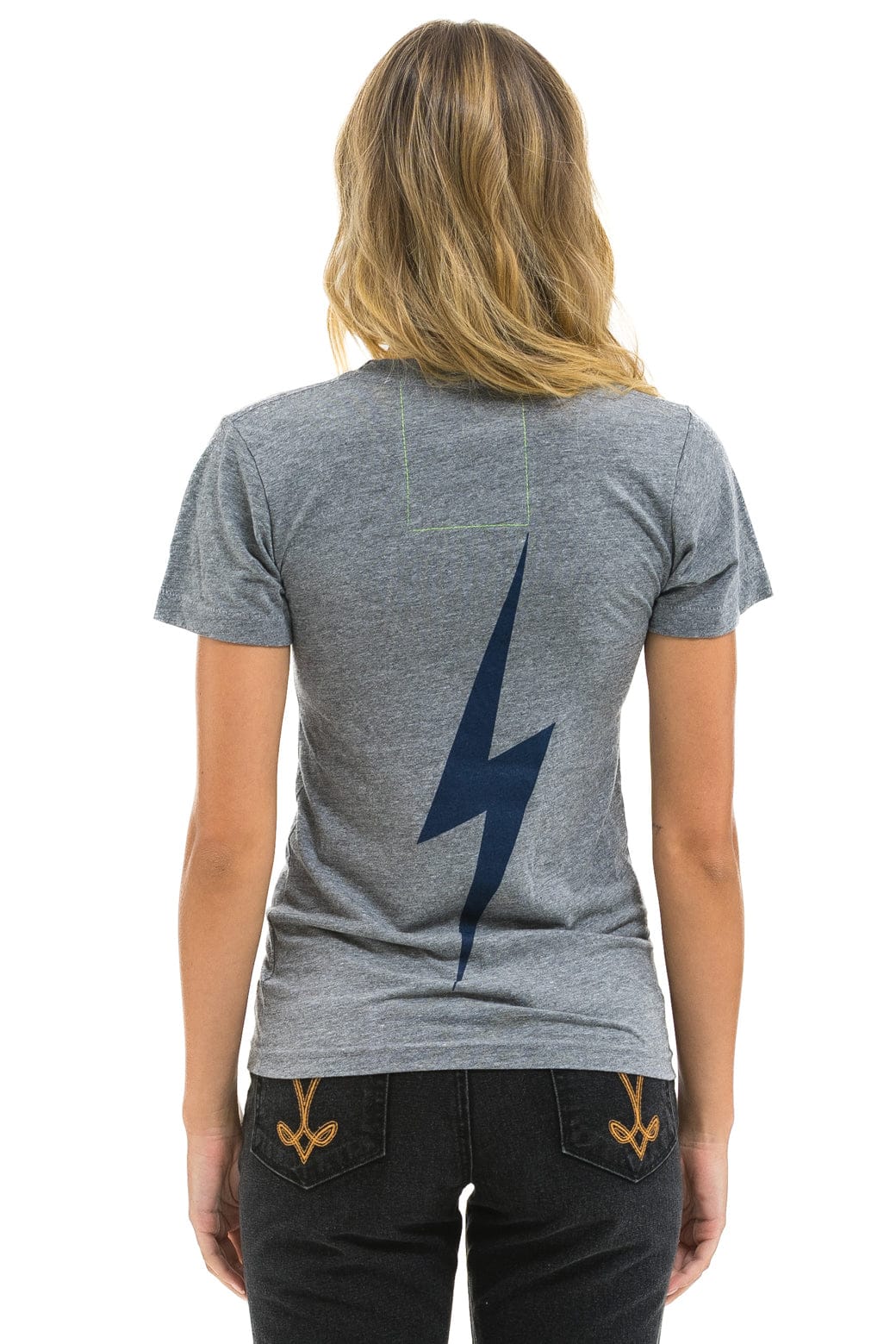 Classic NY YANKEES BOLT CREW TEE - HEATHER