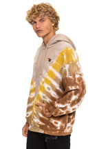 Classic HAND DYED V RELAXED PULLOVER HOODIE - TIE DYE SAND CINNAMON