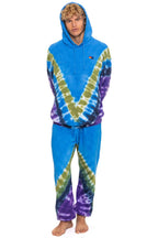Classic HAND DYED V RELAXED PULLOVER HOODIE - TIE DYE OCEAN PURPLE