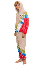 Classic HAND DYED V SWEATPANTS - TIE DYE SAND BLUE RED