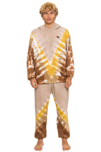 Classic HAND DYED V RELAXED PULLOVER HOODIE - TIE DYE SAND CINNAMON