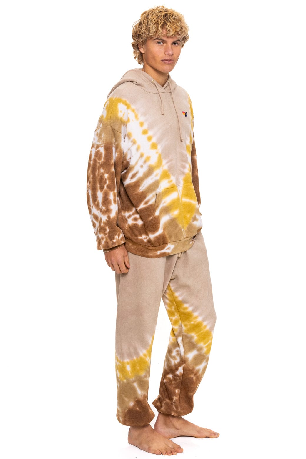Classic HAND DYED V SWEATPANTS - TIE DYE SAND CINNAMON