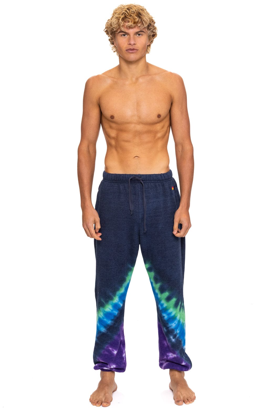 Classic HAND DYED V SWEATPANTS - TIE DYE MIDNIGHT PURPLE