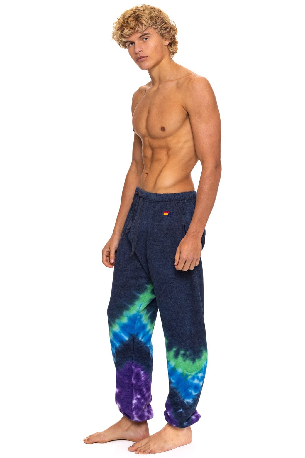 Classic HAND DYED V SWEATPANTS - TIE DYE MIDNIGHT PURPLE