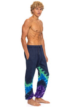 Classic HAND DYED V SWEATPANTS - TIE DYE MIDNIGHT PURPLE