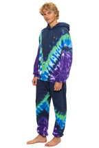 Classic HAND DYED V SWEATPANTS - TIE DYE MIDNIGHT PURPLE
