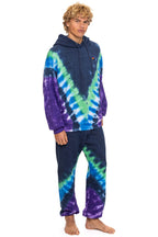 Classic HAND DYED V SWEATPANTS - TIE DYE MIDNIGHT PURPLE