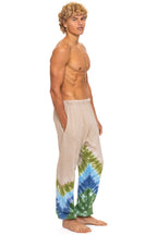 Classic HAND DYED V SWEATPANTS - TIE DYE SAND BLUE GREEN