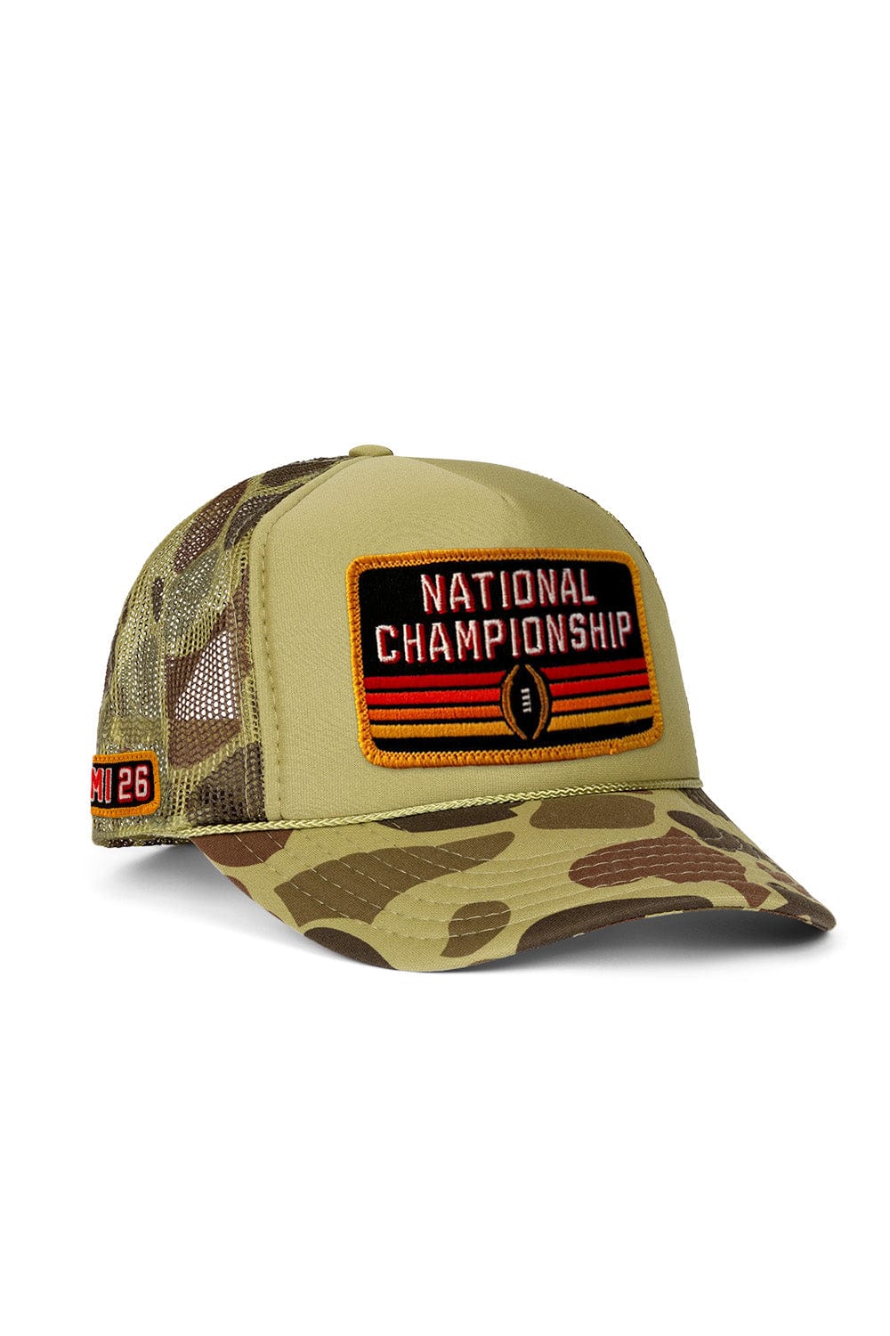Classic CFP NATIONAL CHAMPIONSHIP 2026 VINTAGE LOW RISE TRUCKER - CAMO