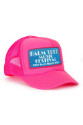 Classic PALM TREE FESTIVAL WEST PALM 2026 VINTAGE LOW RISE TRUCKER - NEON PINK