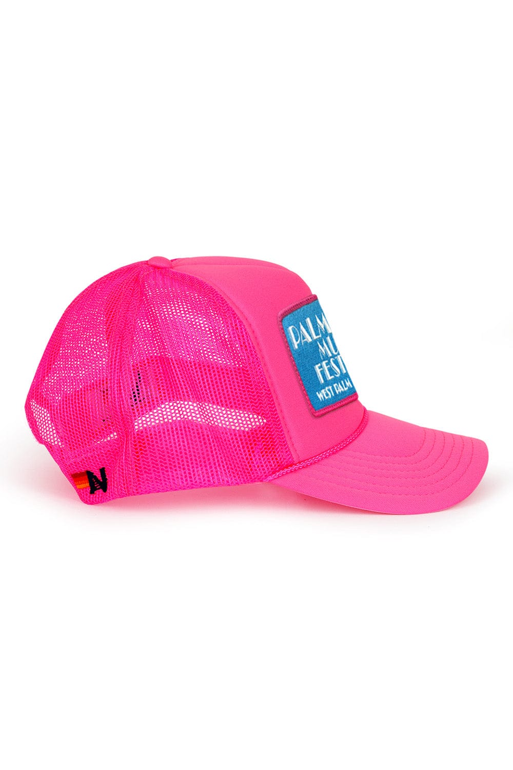 Classic PALM TREE FESTIVAL WEST PALM 2026 VINTAGE LOW RISE TRUCKER - NEON PINK