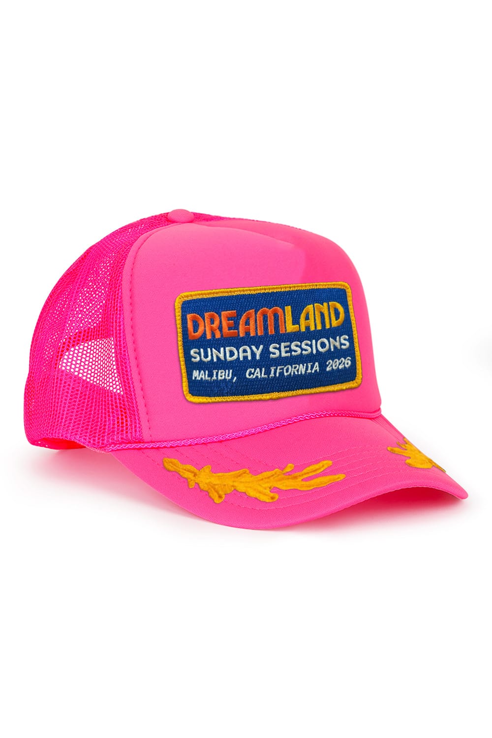 Classic DREAMLAND MALIBU SUNDAY SESSIONS VINTAGE LOW RISE TRUCKER - NEON PINK LEAF