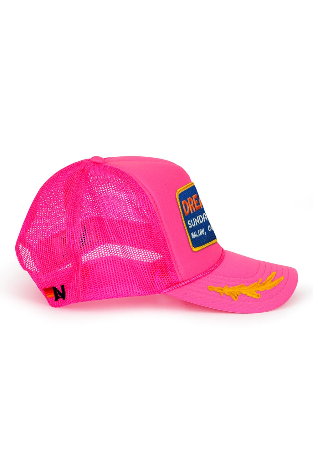 Classic DREAMLAND MALIBU SUNDAY SESSIONS VINTAGE LOW RISE TRUCKER - NEON PINK LEAF