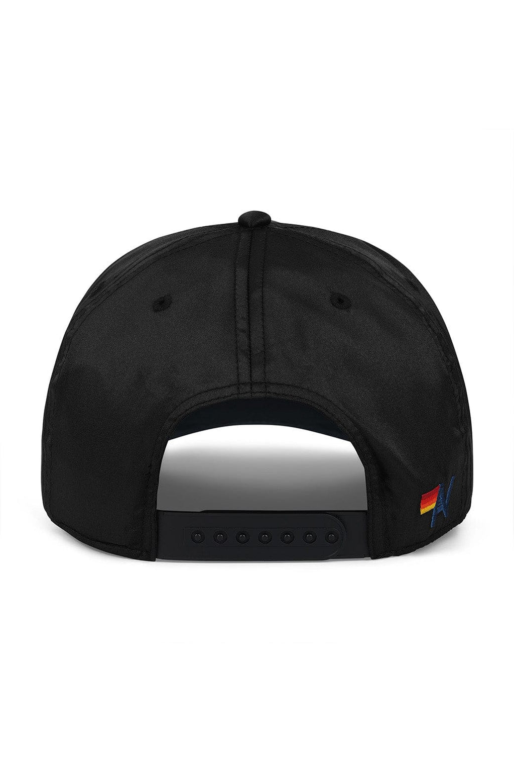 Classic MEMBERS EXCLUSIVE VINTAGE SATIN SCRIPT TRUCKER HAT - BLACK WHITE