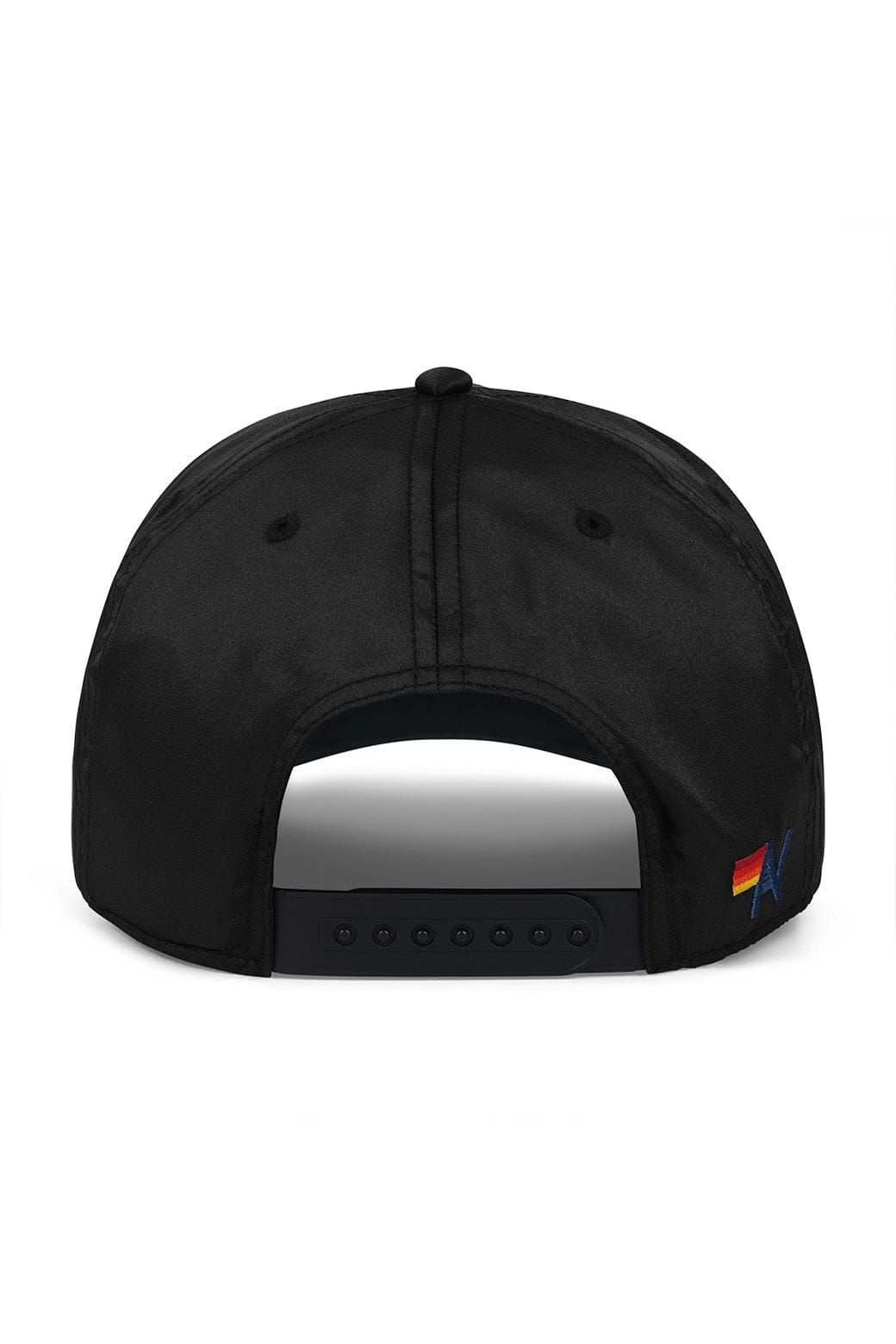 Classic MEMBERS EXCLUSIVE VINTAGE SATIN SCRIPT TRUCKER HAT - BLACK WHITE