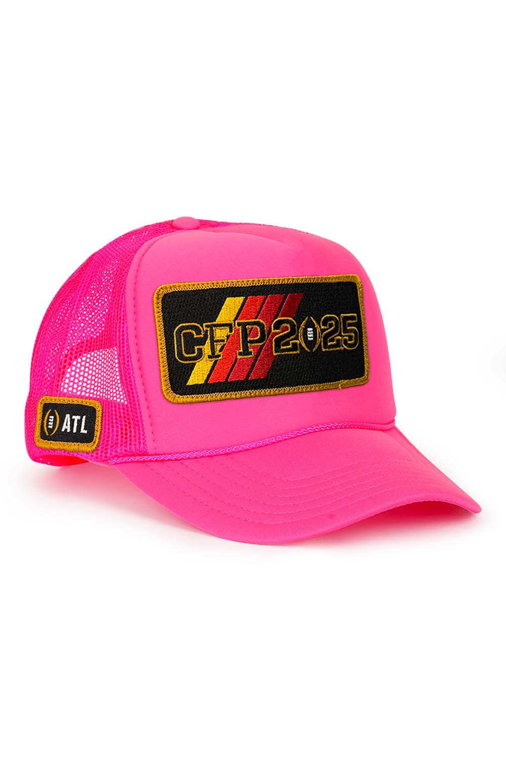 Classic CFP NATIONAL CHAMPIONSHIP 2025 VINTAGE LOW RISE TRUCKER - NEON PINK