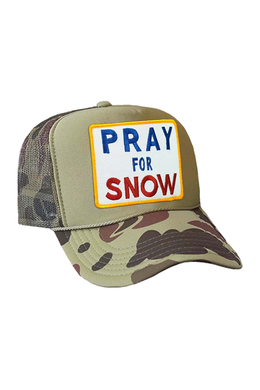 Classic PRAY FOR SNOW VINTAGE TRUCKER HAT