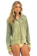 Classic VENICE SURFER ZIP HOODIE - FADED ARMY