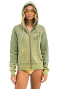 Classic VENICE SURFER ZIP HOODIE - FADED ARMY