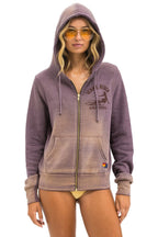 Classic VENICE SURFER ZIP HOODIE - FADED MOCHA