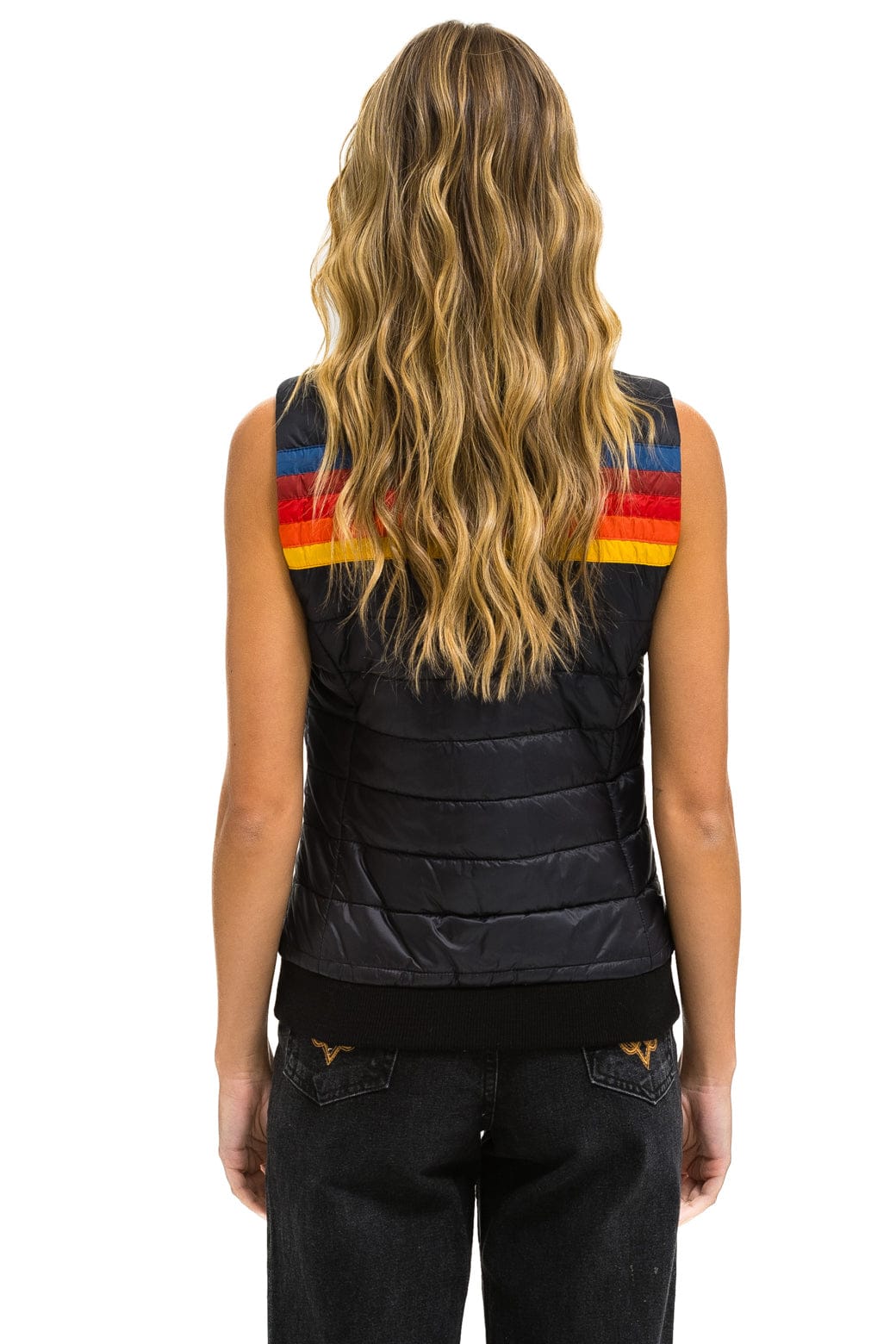 Classic WOMENS 5 STRIPE VEST - BLACK