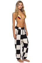 Classic CHECK QUILTED SWEATPANTS - VINTAGE WHITE BLACK
