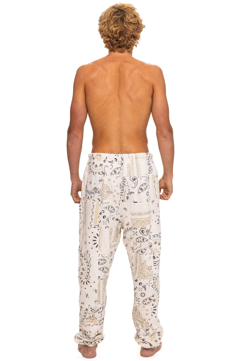 Classic BANDANA QUILTED SWEATPANTS - VINTAGE WHITE