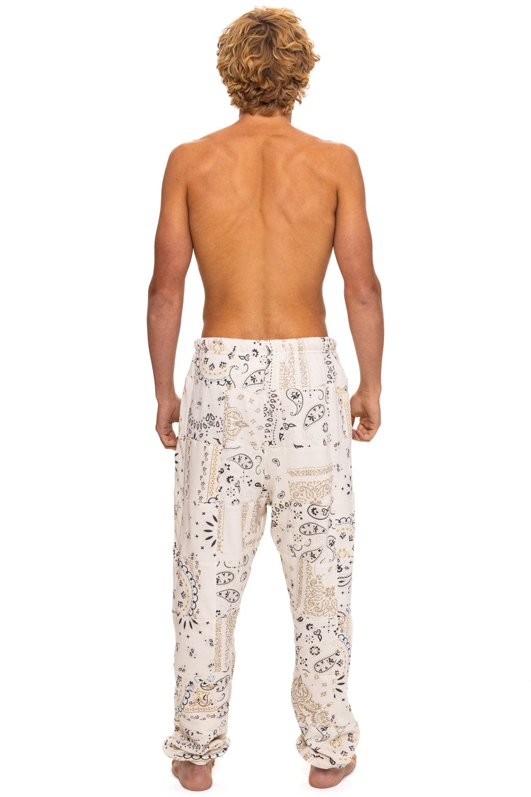 Classic BANDANA QUILTED SWEATPANTS - VINTAGE WHITE