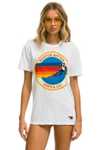 Classic AVIATOR NATION ASPEN CREW TEE SHIRT - WHITE