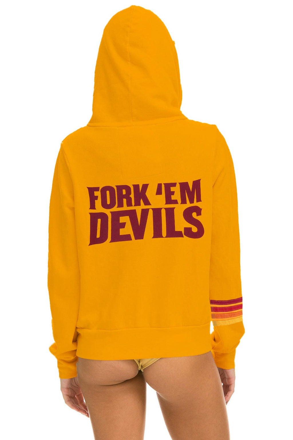 Classic ASU FORK EM DEVILS ZIP HOODIE - GOLD
