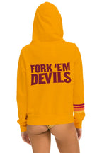 Classic ASU FORK EM DEVILS ZIP HOODIE - GOLD