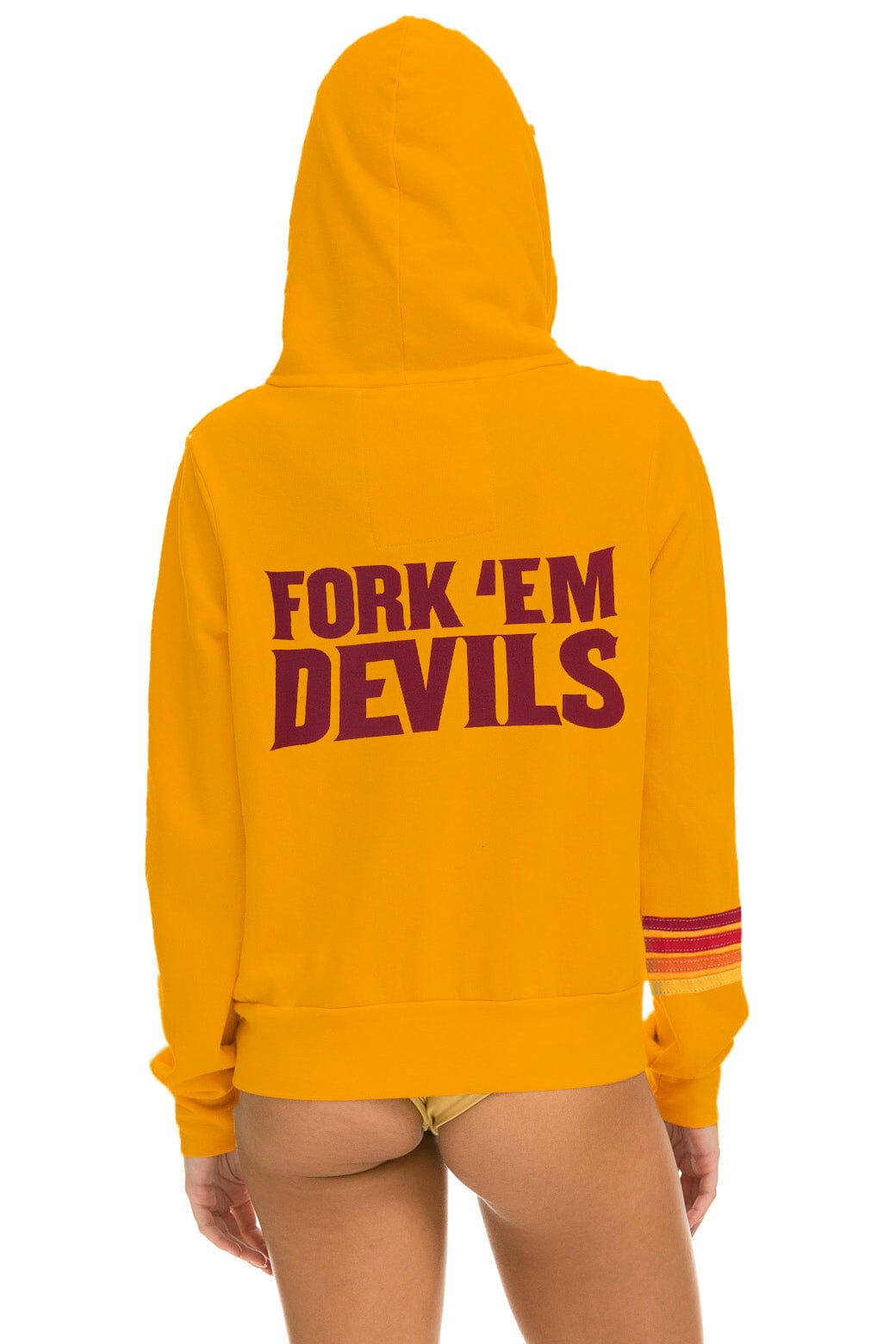 Classic ASU FORK EM DEVILS ZIP HOODIE - GOLD