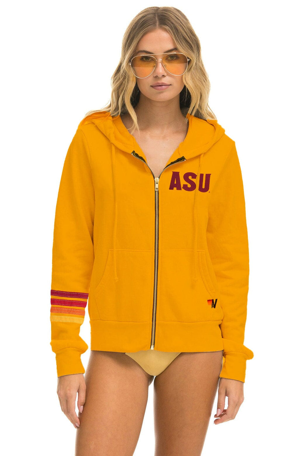 Classic ASU FORK EM DEVILS ZIP HOODIE - GOLD