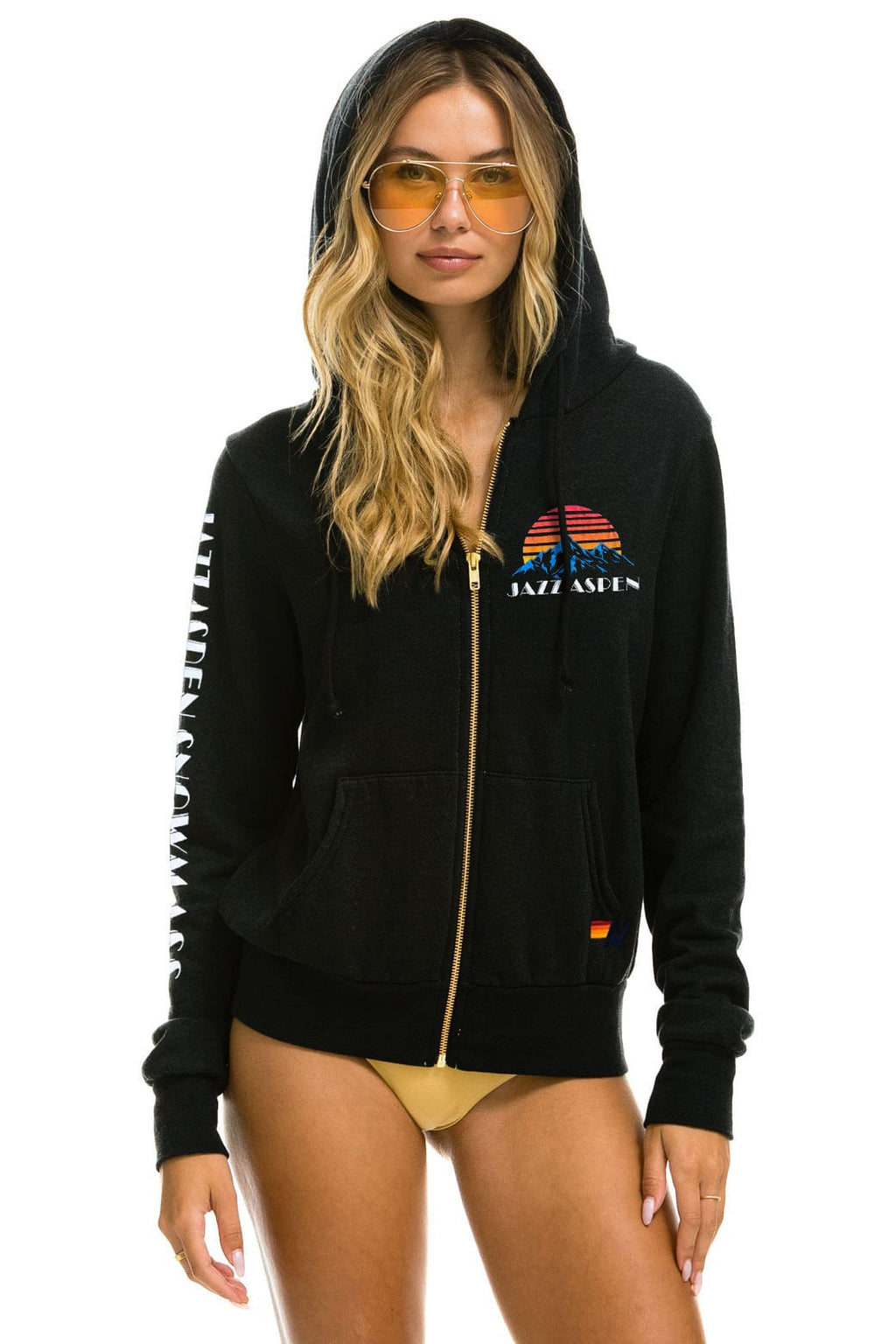 Classic JAZZ ASPEN SNOWMASS 2025 ZIP HOODIE - BLACK