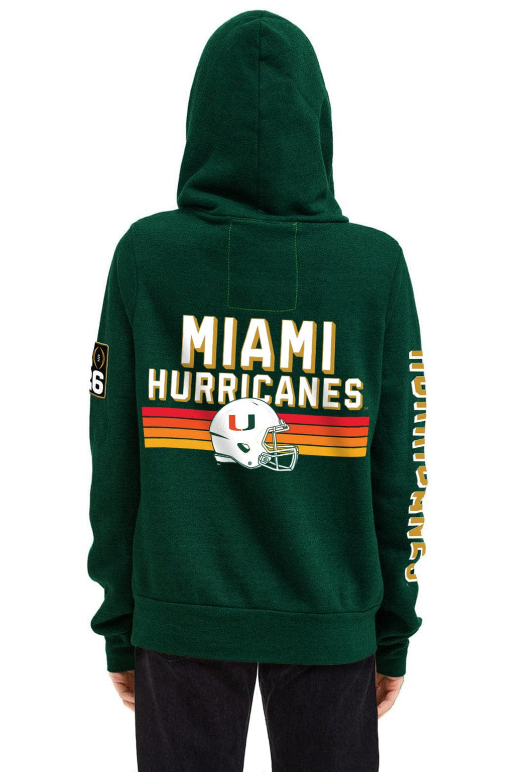 Classic UNIVERSITY OF MIAMI CFP 2026 UNISEX ZIP HOODIE - MIAMI GREEN