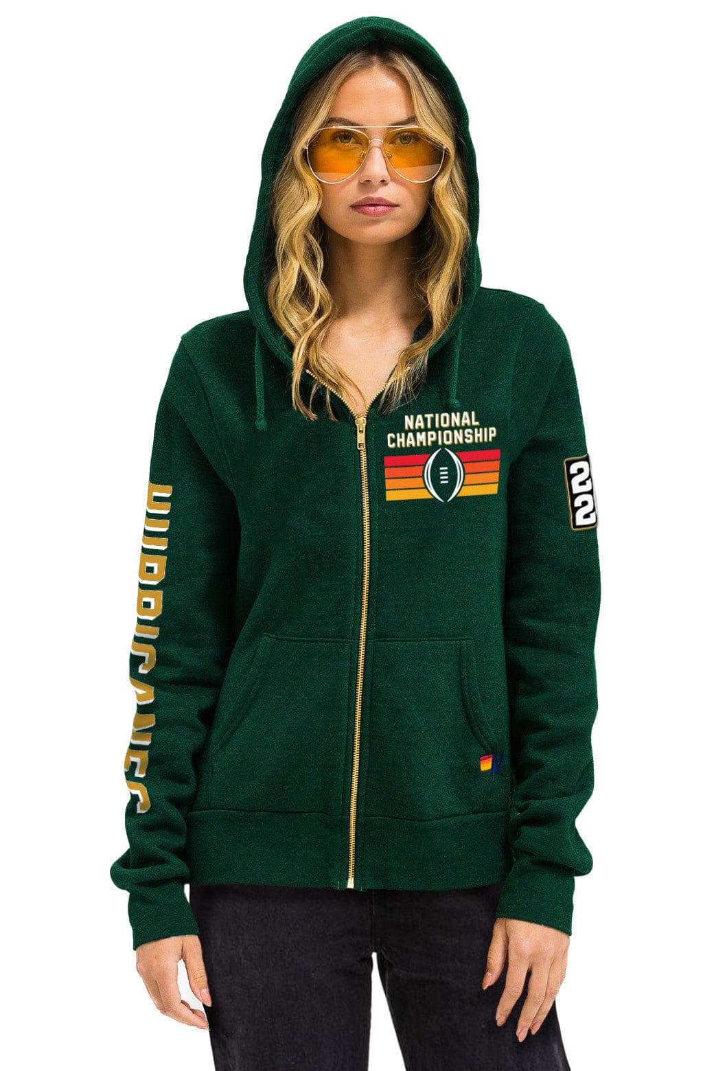 Classic UNIVERSITY OF MIAMI CFP 2026 UNISEX ZIP HOODIE - MIAMI GREEN