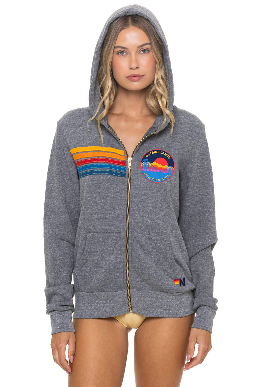 Classic OUTSIDE LANDS 2026 ZIP HOODIE - HEATHER GREY