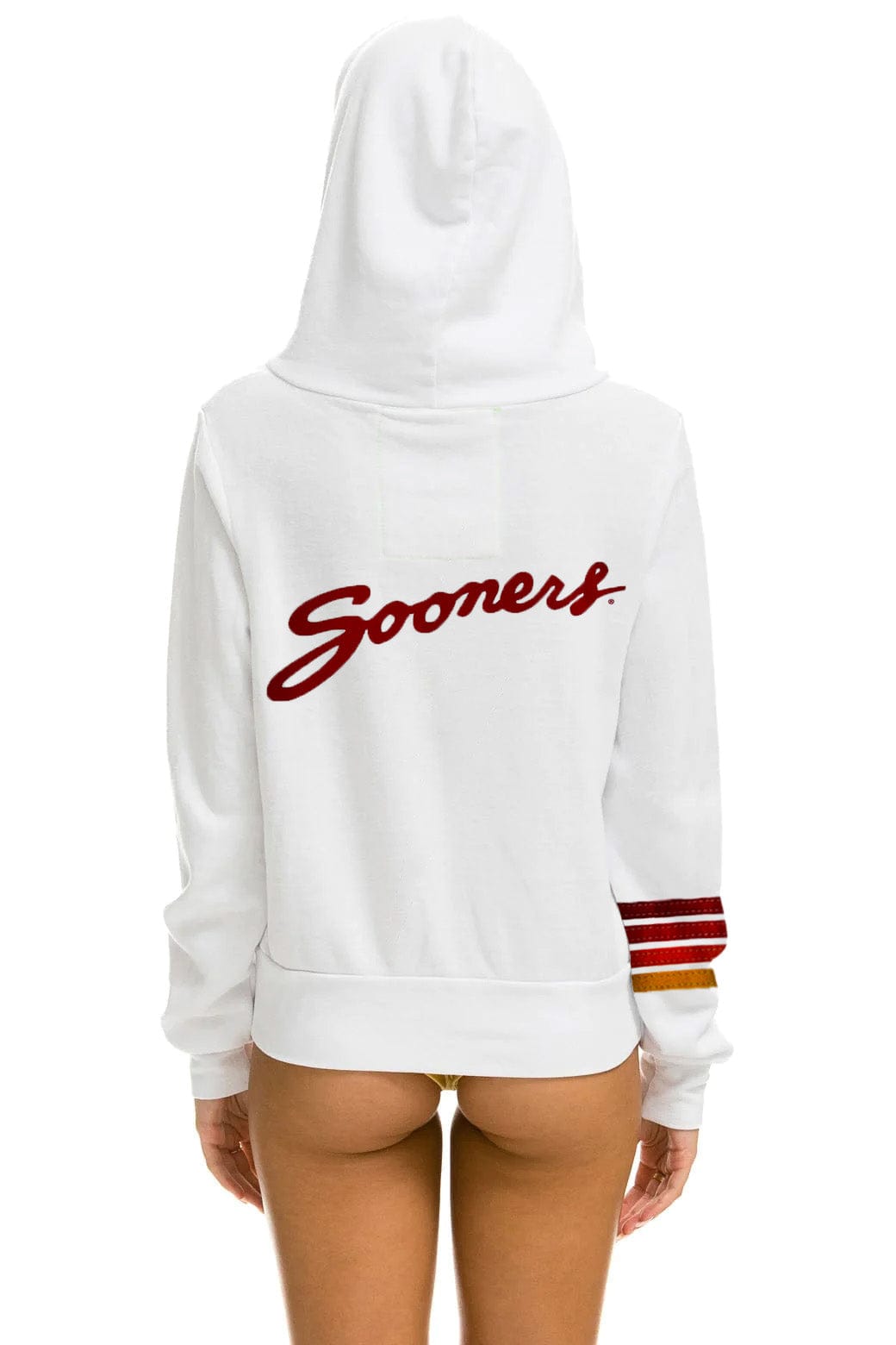 Classic UNIVERSITY OF OKLAHOMA SOONERS ZIP HOODIE - WHITE