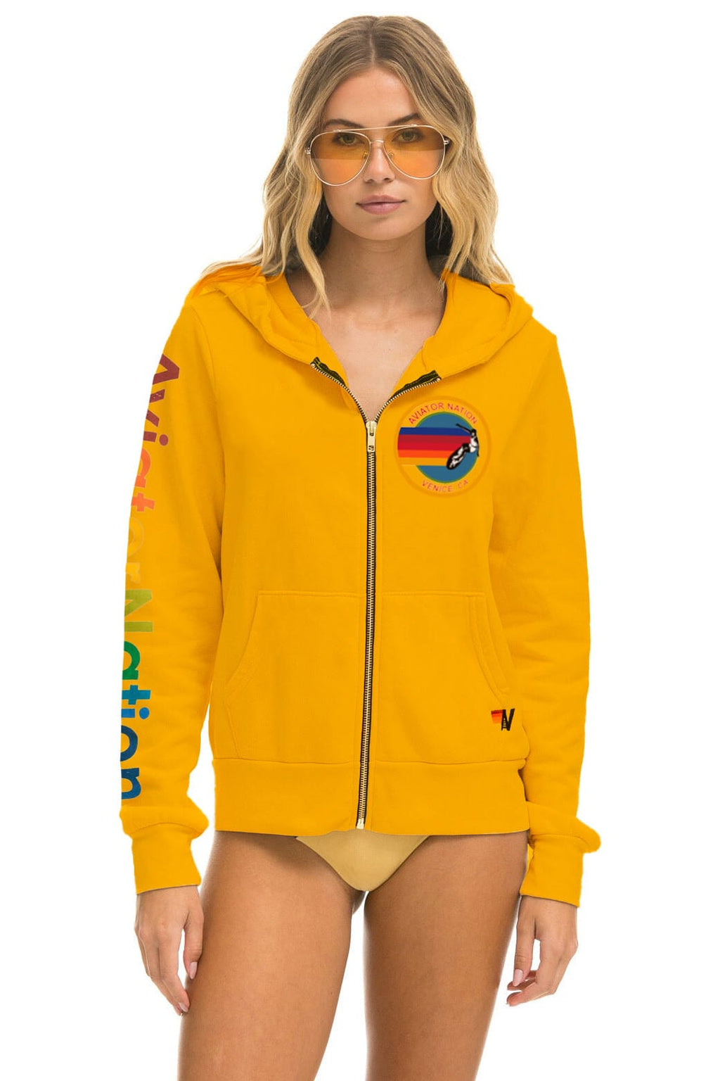 Classic AVIATOR NATION VENICE HOODIE - GOLD