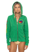 Classic AVIATOR NATION VENICE ZIP HOODIE - KELLY GREEN