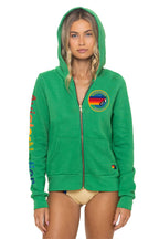Classic AVIATOR NATION VENICE ZIP HOODIE - KELLY GREEN