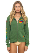 Classic AVIATOR NATION VENICE ZIP HOODIE - PALM