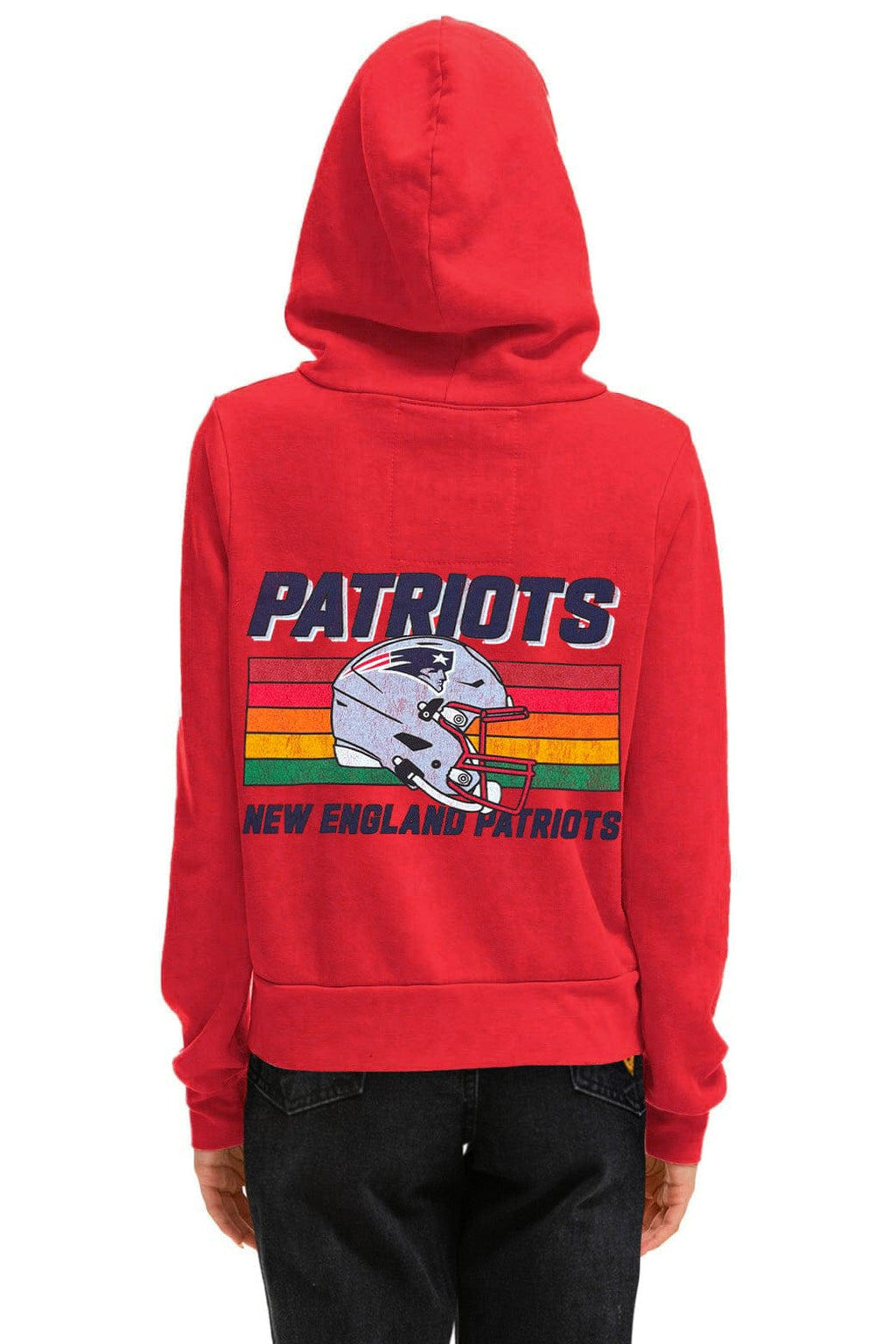 Classic NEW ENGLAND PATRIOTS HELMET ZIP HOODIE - FLASH RED