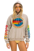 Classic AVIATOR NATION MANHATTAN BEACH RELAXED PULLOVER HOODIE - SAND
