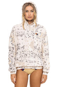 Classic BANDANA QUILTED RELAXED PULLOVER HOODIE - VINTAGE WHITE