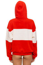 Classic USA RELAXED PULLOVER HOODIE - RED VINTAGE WHITE