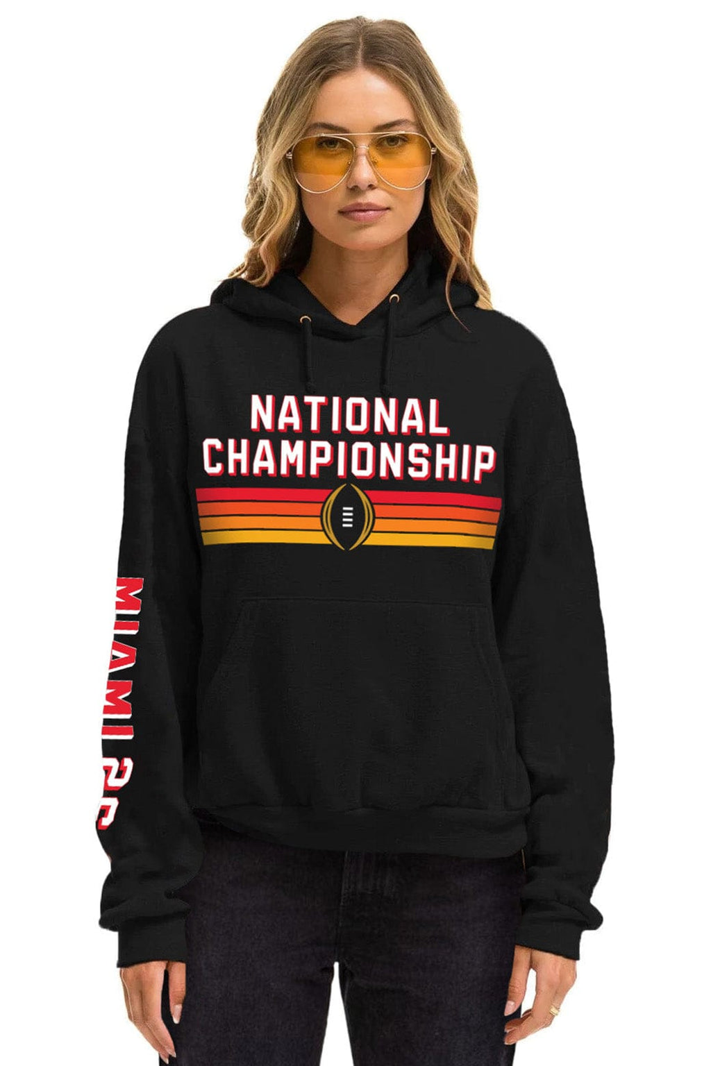 Classic CFP NATIONAL CHAMPIONSHIP 2026 MATCHUP PULLOVER HOODIE - BLACK