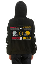 Classic CFP NATIONAL CHAMPIONSHIP TEAMS 2025 RELAXED PULLOVER HOODIE - BLACK